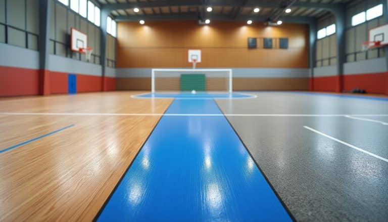 Sols sportifs intérieurs : parquet, résine et sols amortissants