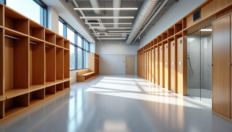 Vestiaires sportifs : ce que les normes prévoient